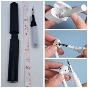 Ear buds cleaning tool - black